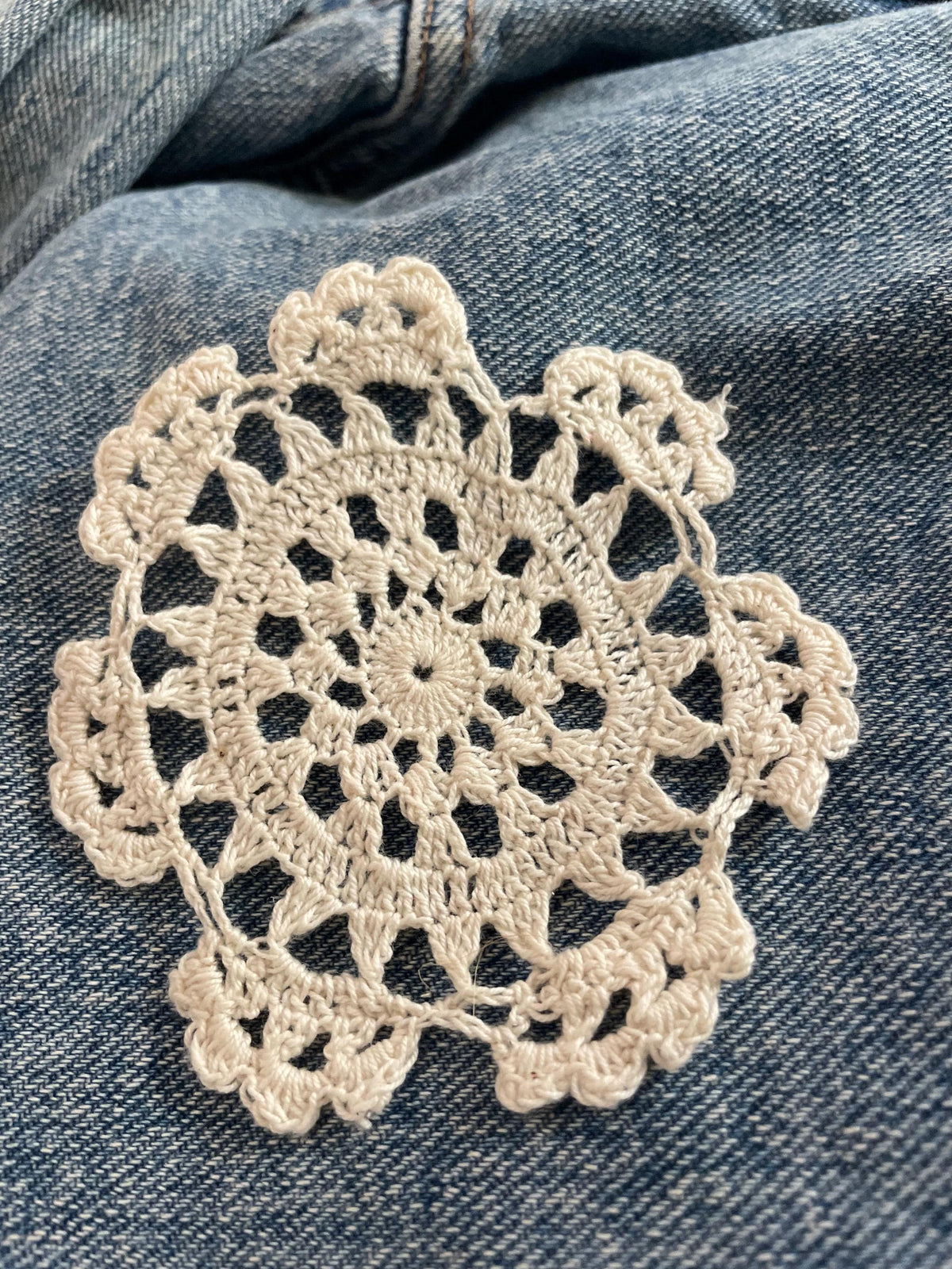 12 hand crocheted motifs for embellishment, craft applique, crafting, junk journaling, slow stitching