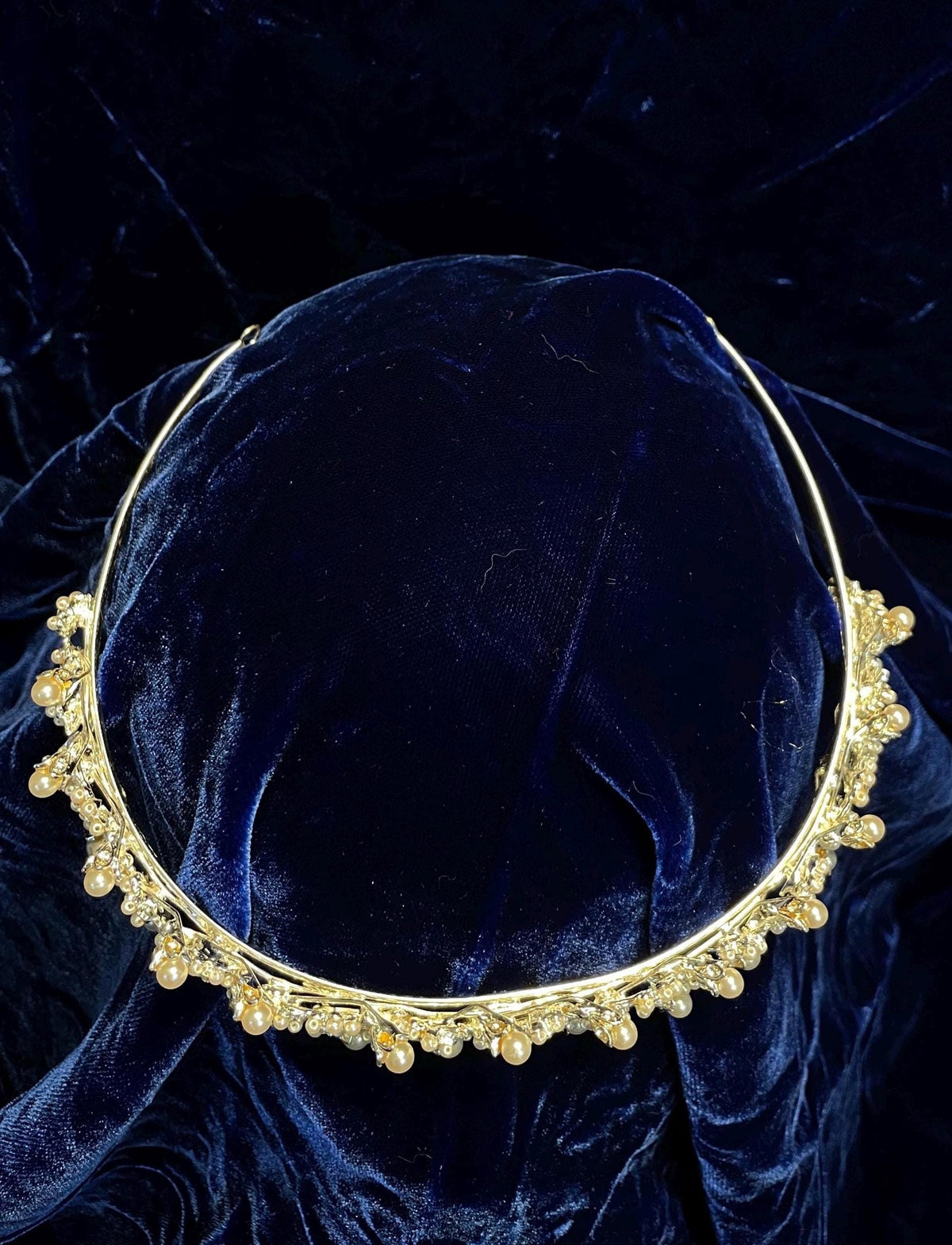 Exquisite Rhinestone Pearl Floral Headband, Bridal Tiara, Wedding Prom Accessory