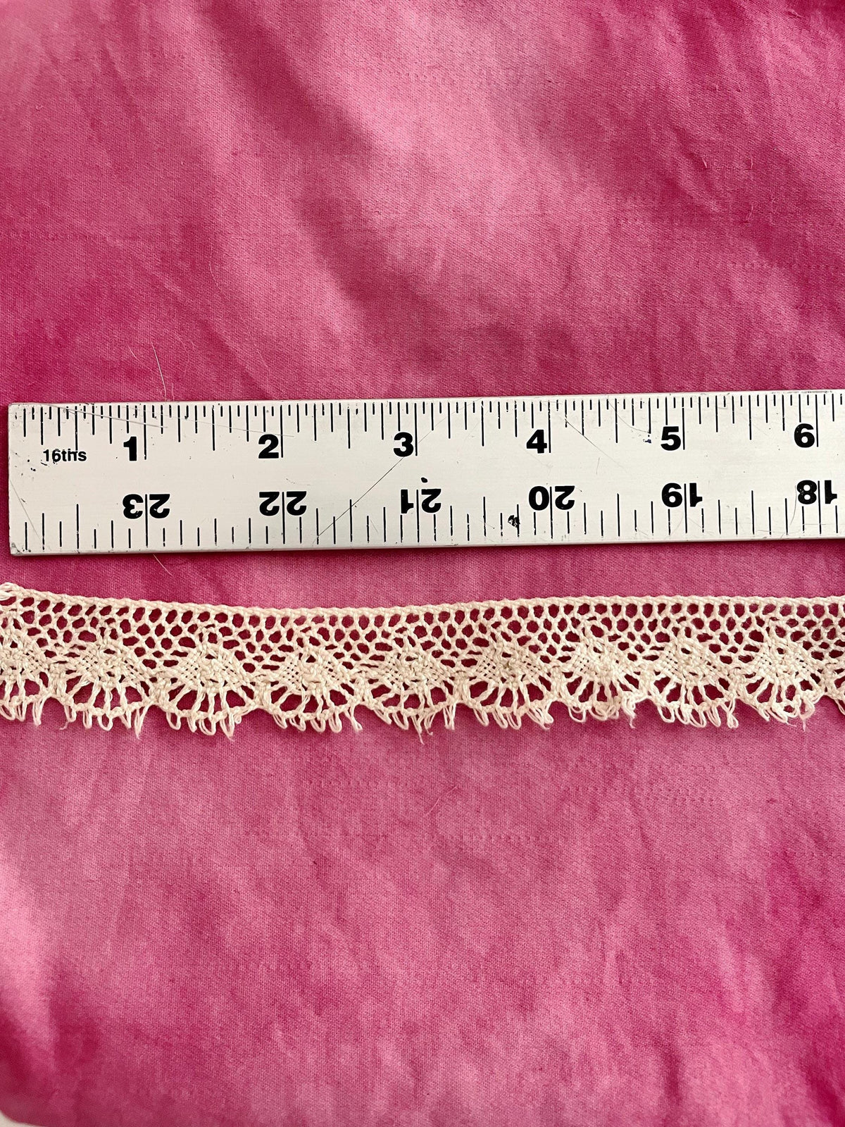 Ivory 1" Cotton Scalloped Cluny Edging Lace